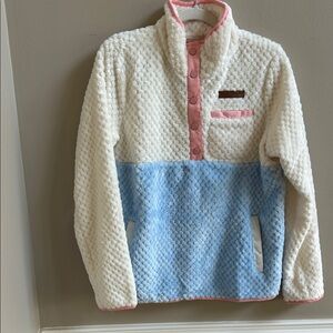 Simply Southern Fleece Colorblock Pullover NWT Size Large
